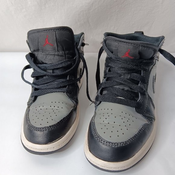 Nike Air Jordan Retro Mid Size 13 C Shoes Childrens Gray Black Lace 640734 096 - Picture 8 of 16